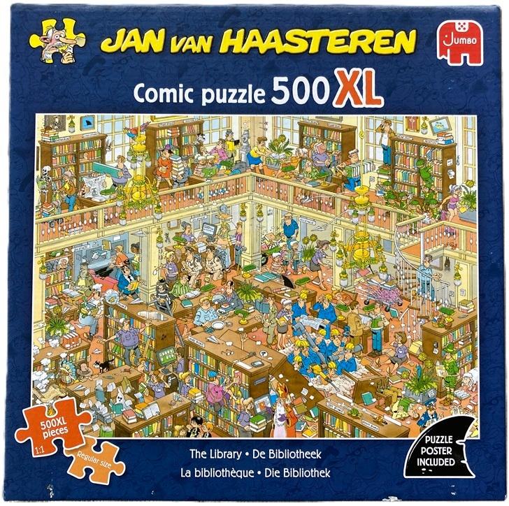 PUZZEL JAN VAN HAASTEREN DE BIBLIOTHEEK XXL 500 STUKJES, Hobby en Vrije tijd, Denksport en Puzzels, Ophalen of Verzenden, 500 t/m 1500 stukjes