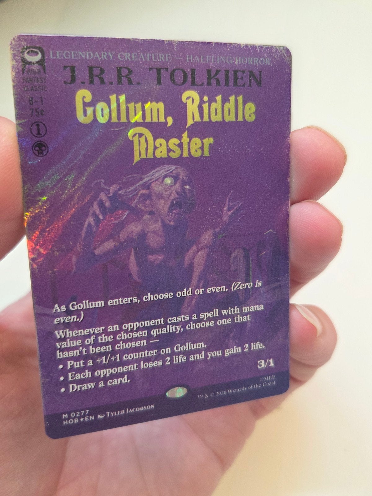 Magic: The Gathering - Gollum, Riddle Master (surge Foil), Ophalen, Nieuw, Foil
