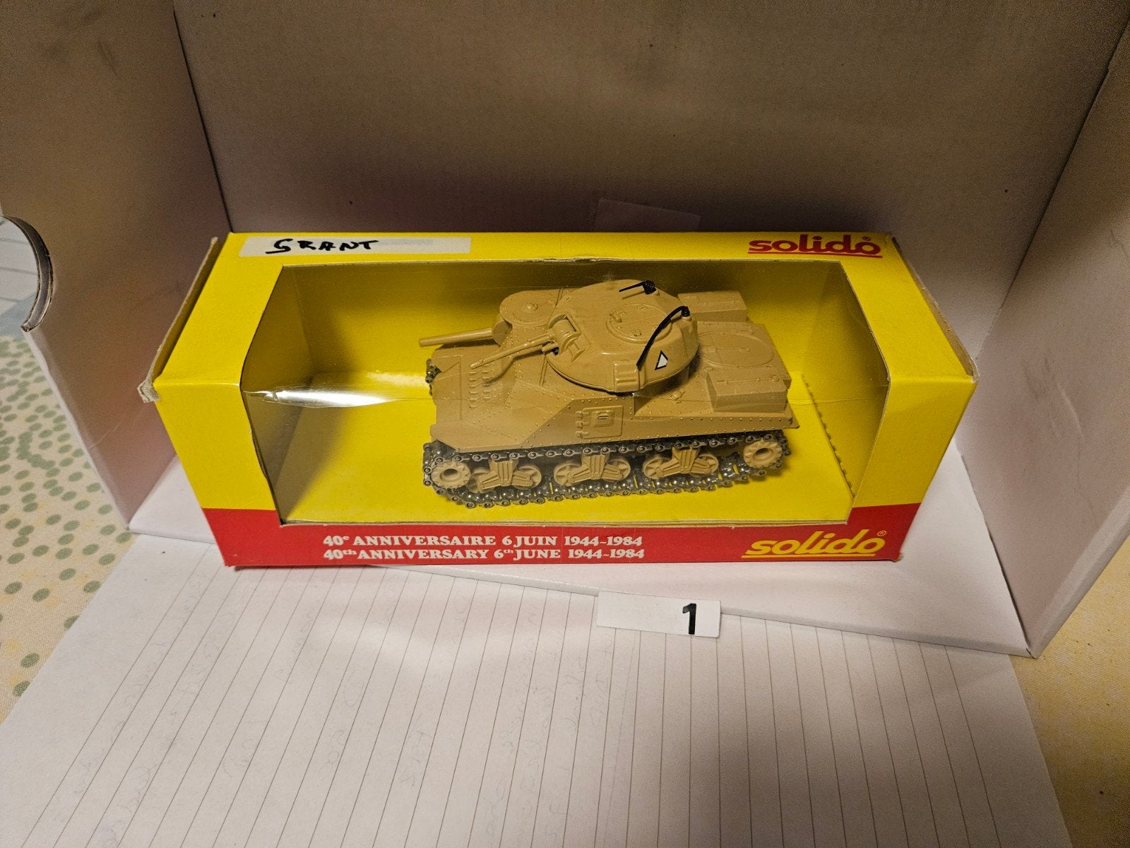 militaire voertuigen Solido nr 1 Grant, Ophalen of Verzenden, Landmacht, Amerika, Miniatuur of Beeldje