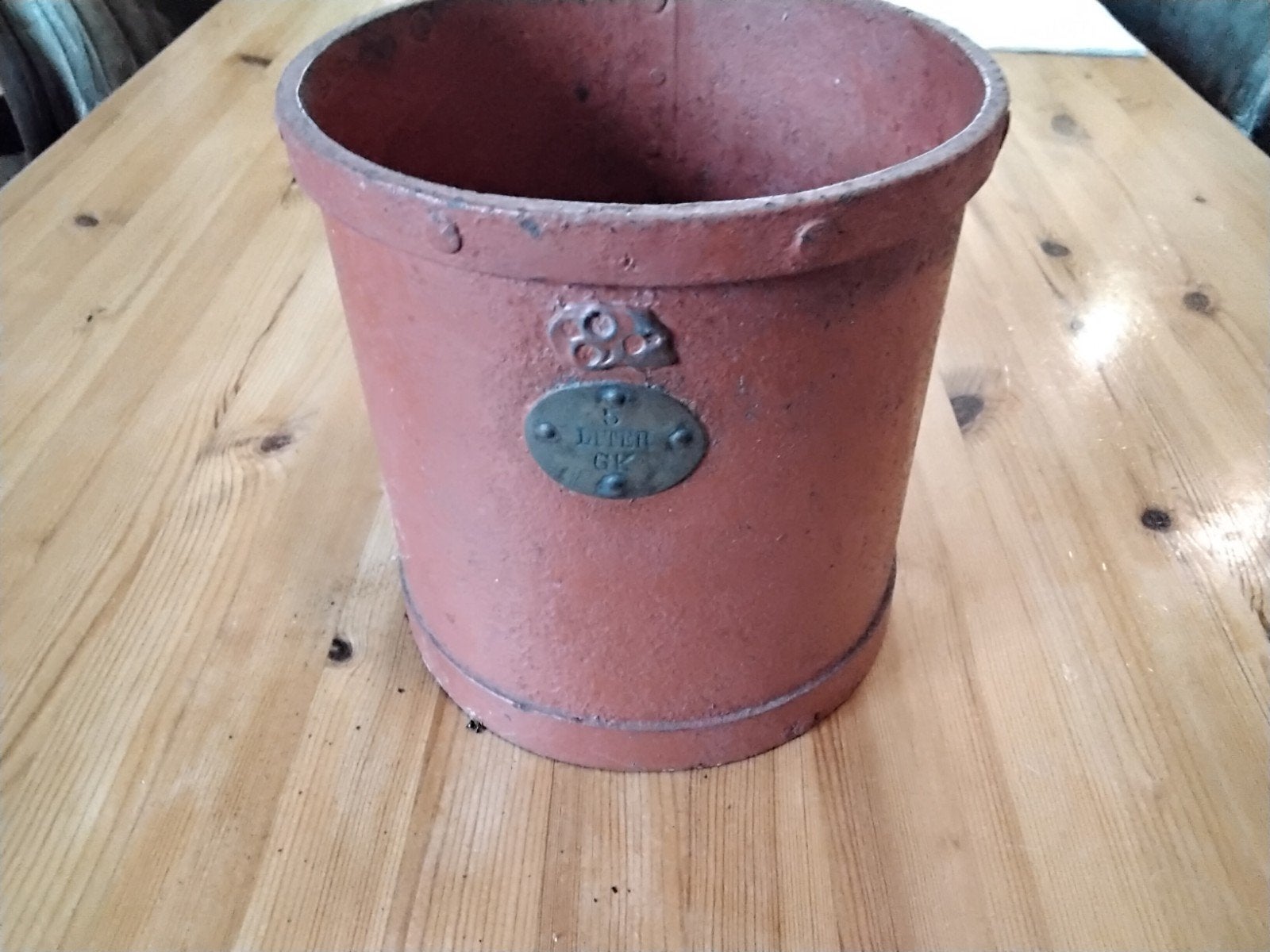 maatbeker/ inhoudsmaat antiek 5 liter, Ophalen of Verzenden