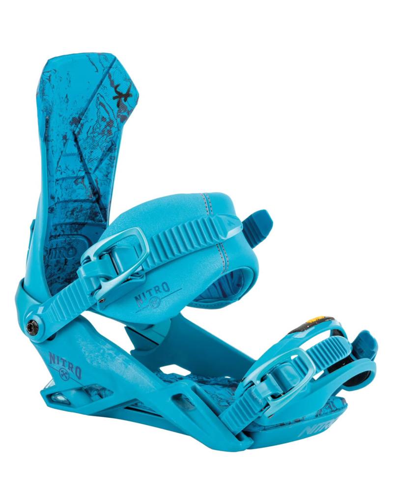 Snowboard Bindingen Nitro Team Blauw Large, Ophalen of Verzenden, Zo goed als nieuw