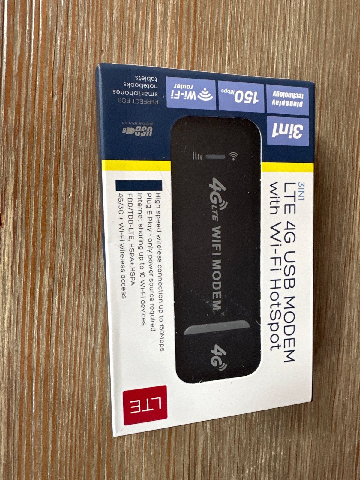 3-in-1 LTE 4G USB Modem met Wi-Fi HotSpot nieuw, Computers en Software, Ophalen of Verzenden, Nieuw, Router met modem