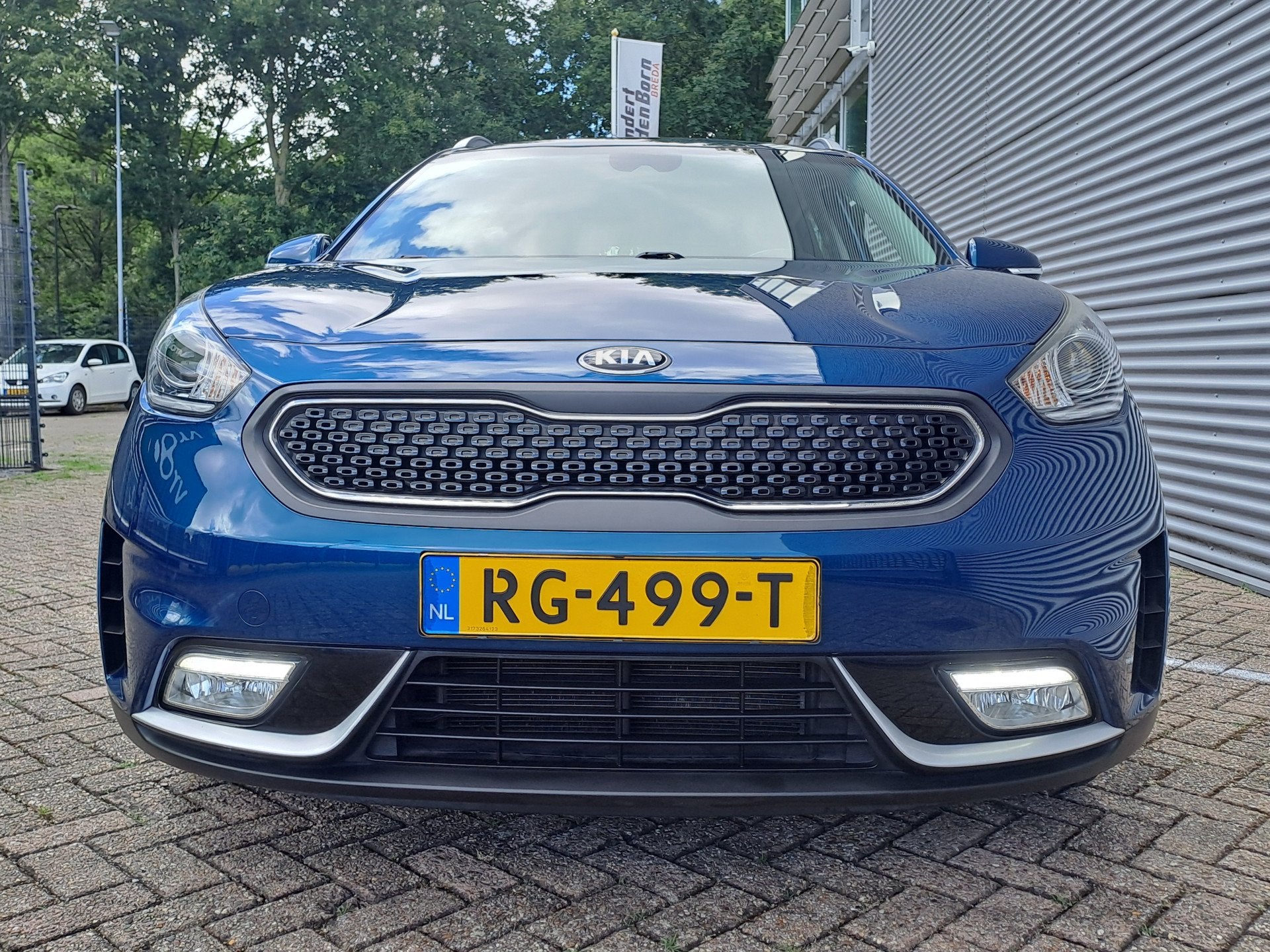 Kia Niro 1.6 GDi Hybrid DynamicLine | Automaat | Navi | Came, Auto's, 12 maanden, Gebruikt, Euro 6, Blauw