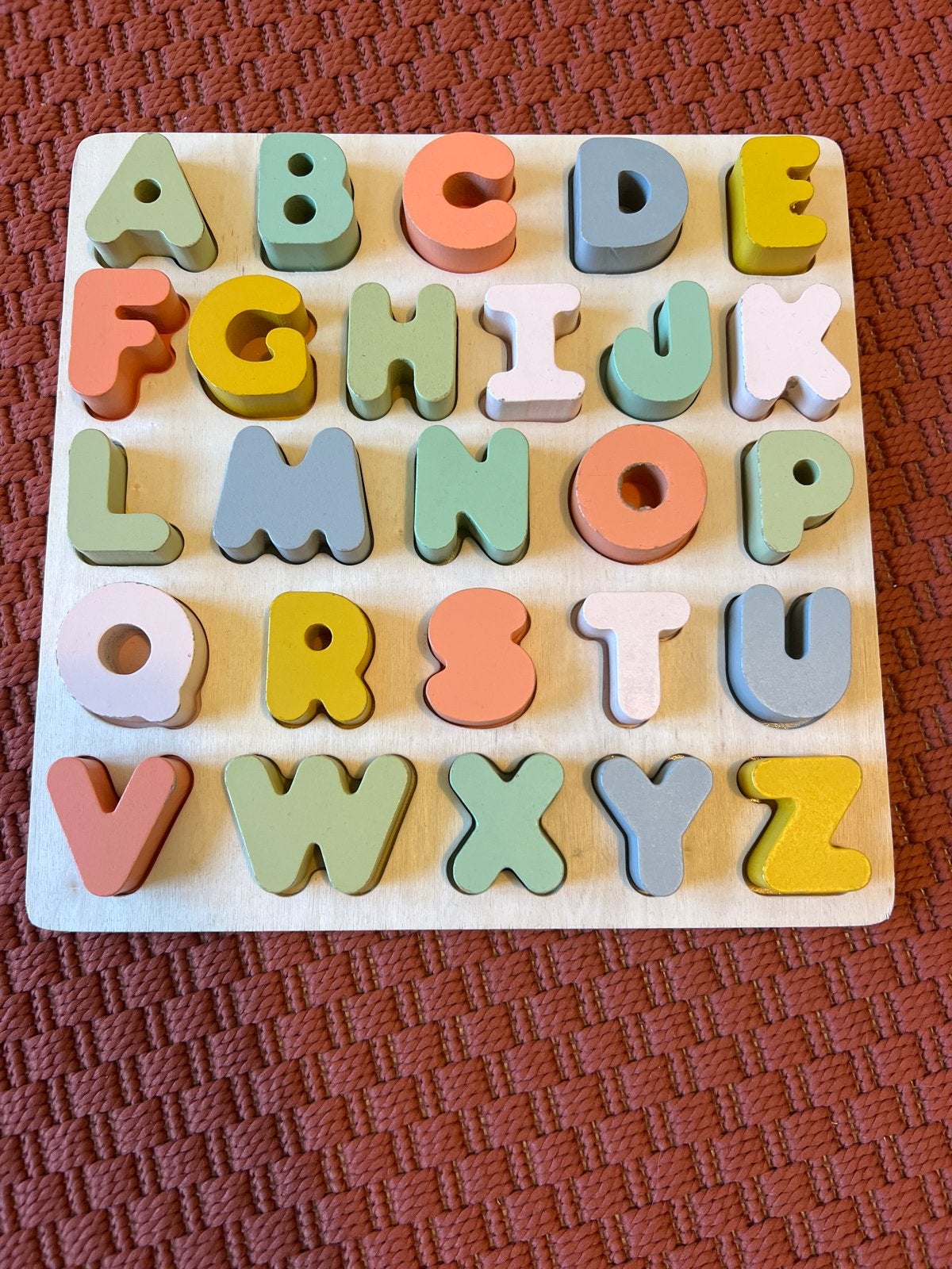 Houten alfabet puzzel - Educatief speelgoed, Ophalen, Zo goed als nieuw, Puzzelen