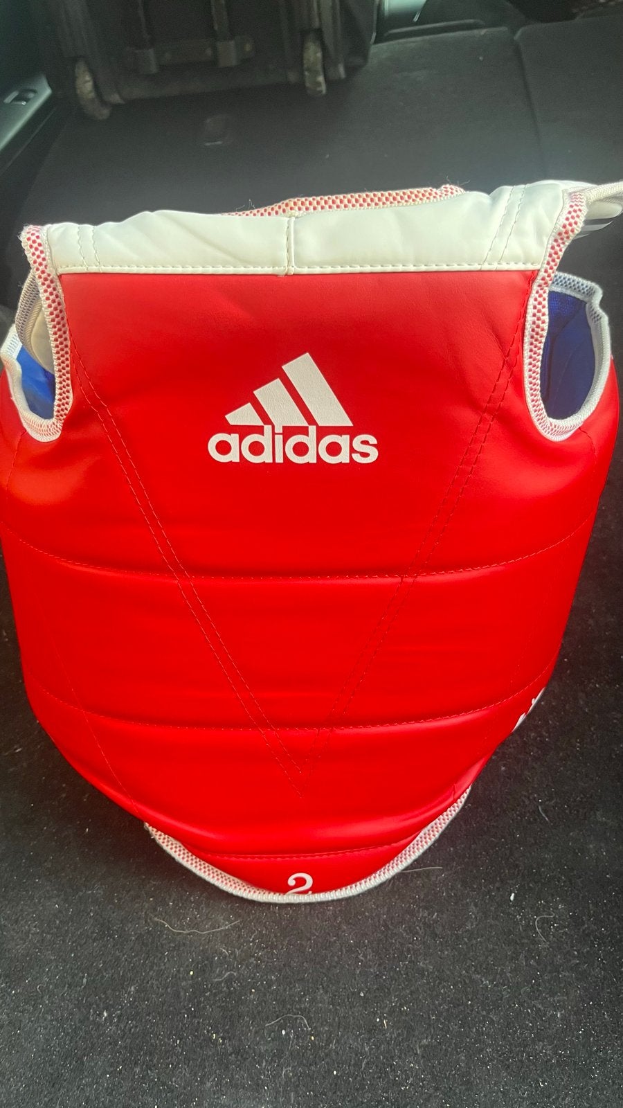 Adidas Body Protector Vechtsport Rood/Blauw Maat 2, Ophalen, Taekwondo, Vechtsportbescherming, Zo goed als nieuw