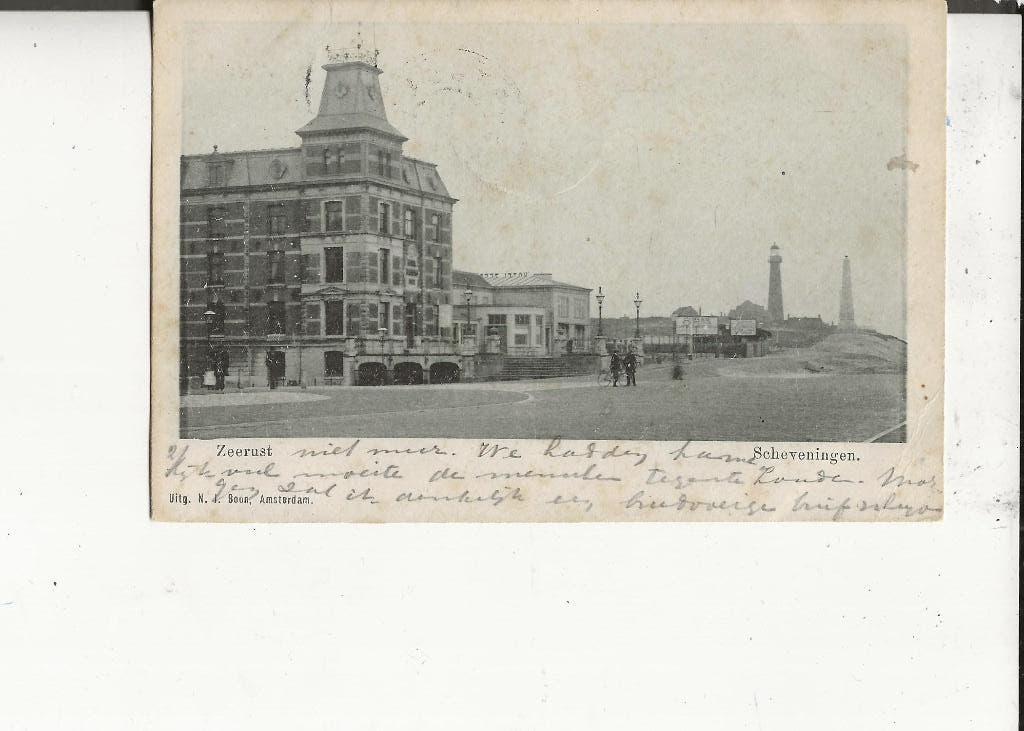 Scheveningen Keizerstraat Hotel Zeerust GR Poortugaal NJBoon, Ophalen of Verzenden, Voor 1920, Gelopen, Zuid-Holland