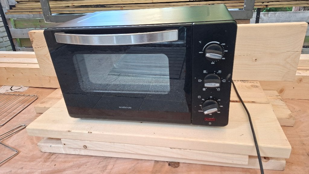 Inventum elektrische oven, vrijstaand, Ophalen, Zwart, 50 tot 100 cm, Zo goed als nieuw