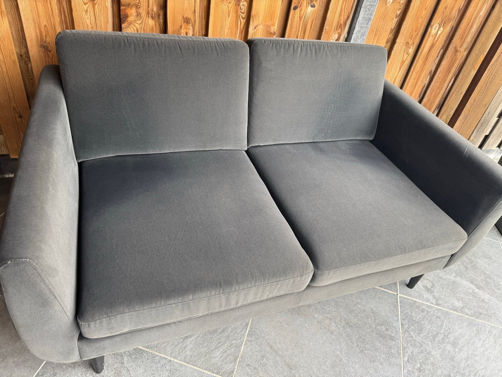Tweepersoonsbank velourse bekleding, Huis en Inrichting, Banken | Bankstellen, Ophalen, 150 tot 200 cm, Tweepersoons, 75 tot 100 cm