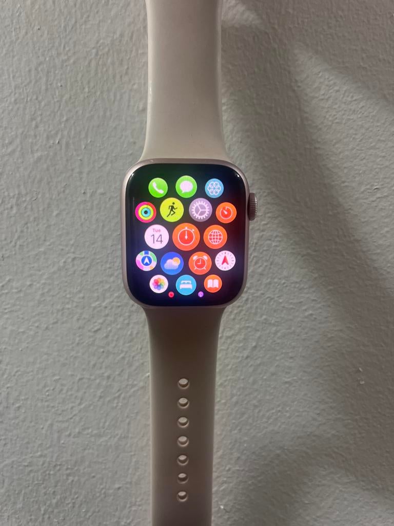 Apple Watch Series 9 (GPS) Roze Pink, IOS, Ophalen of Verzenden, Afstand, Gebruikt