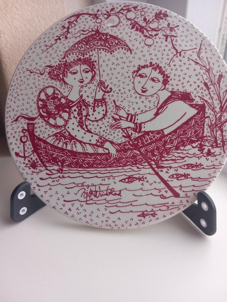 Vintage Bjorn Wiinblad wand/ staand,bordje# alle 12maanden, Ophalen of Verzenden