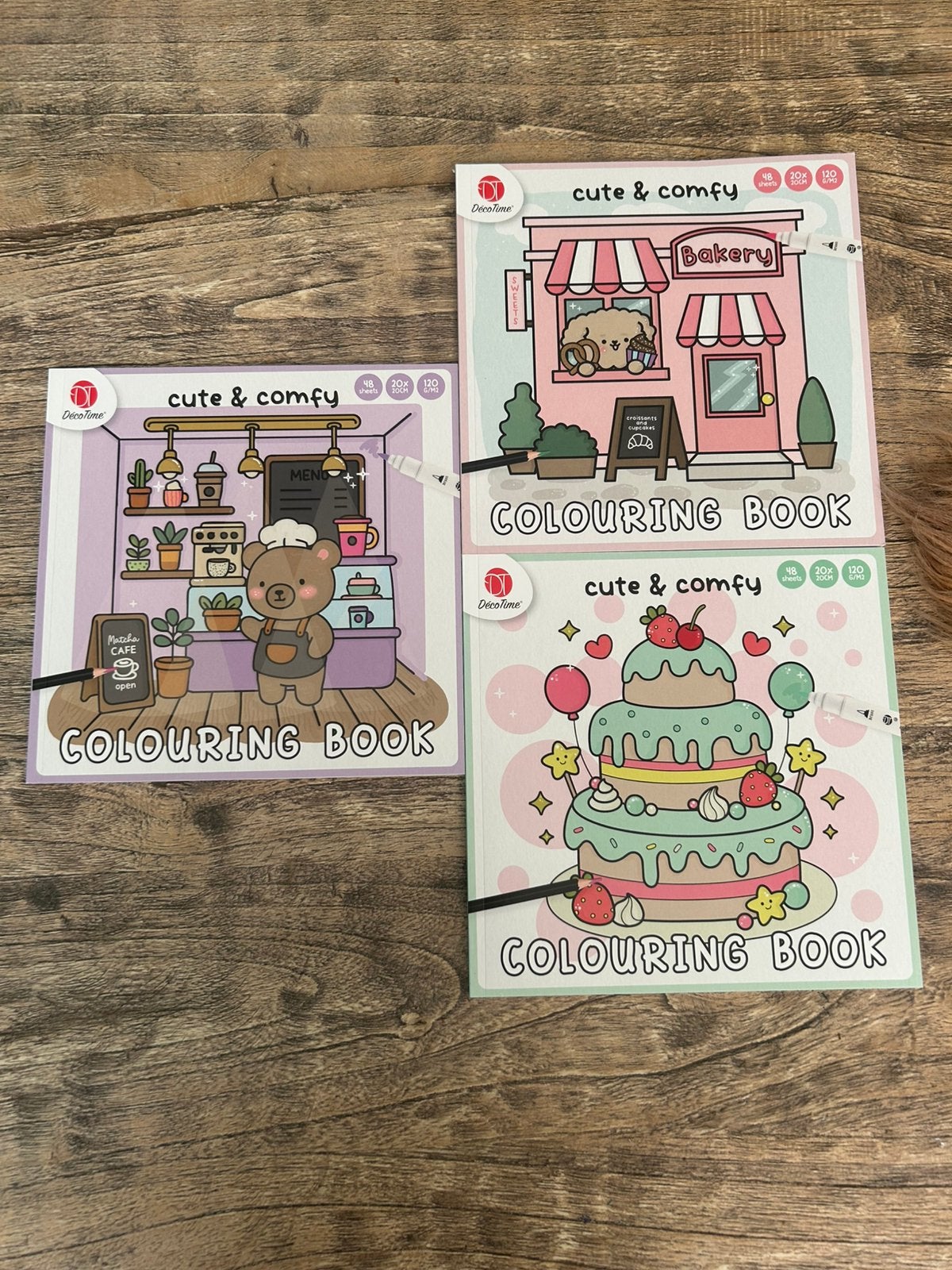 3 nieuwe Decotime cute & comfy colouring book, Ophalen of Verzenden, Nieuw, Papier, Schets- of Tekenboek