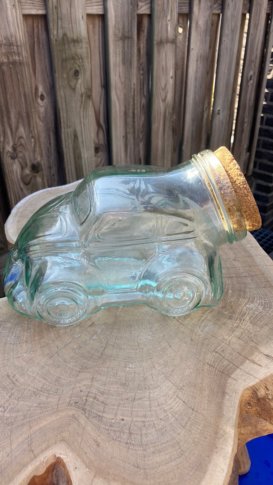 Vintage glazen Volkswagen Beetle snoeppot, Antiek en Kunst, Ophalen of Verzenden