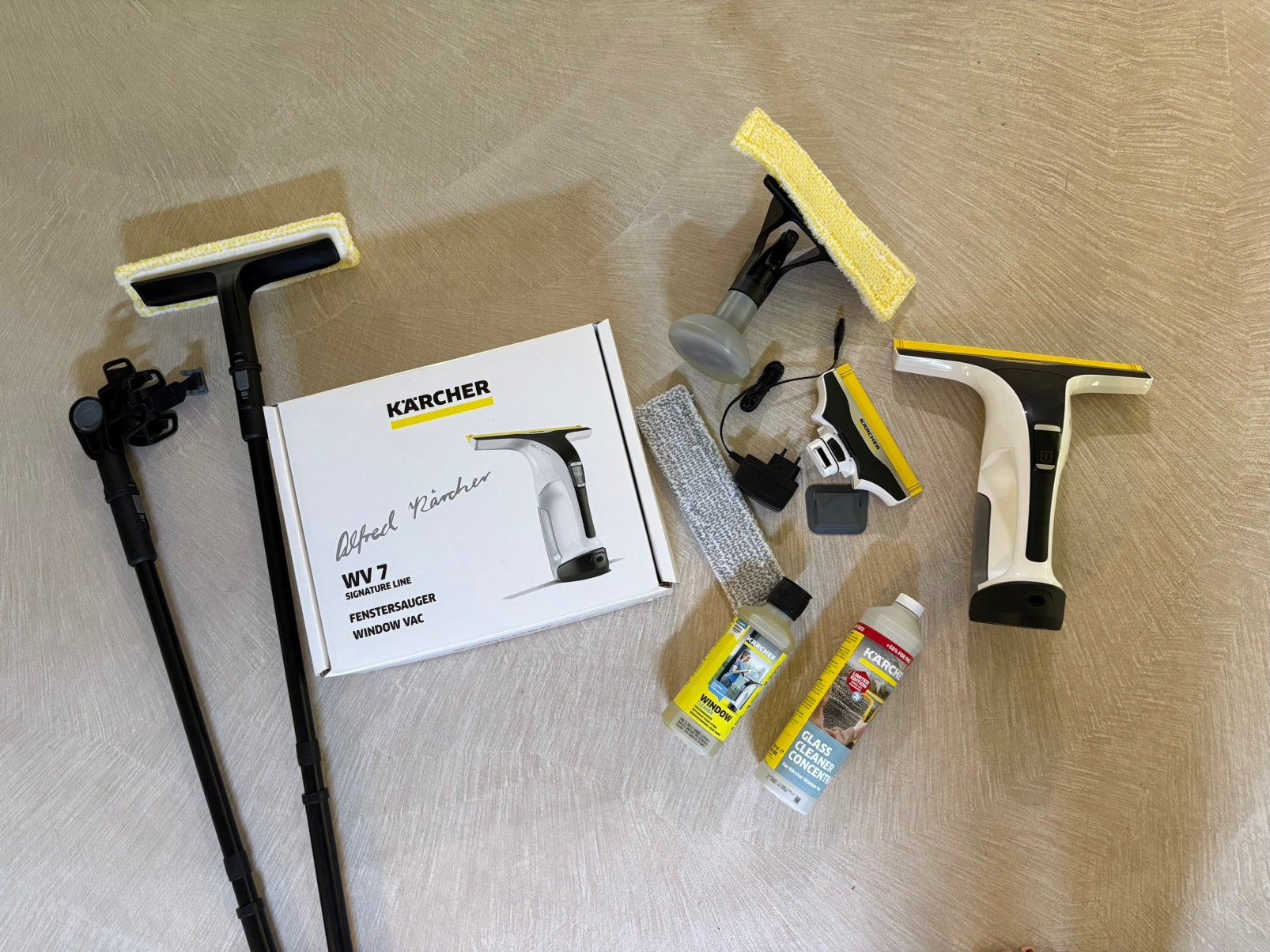 Kärcher WV 7 Signature Line Raamwisser Set met assecoires, Ophalen of Verzenden, Raamwisser of Trekker