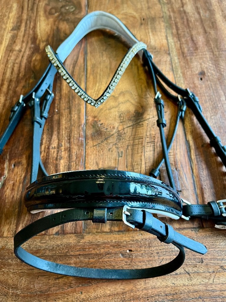 Chique Zwart Hoofdstel Harry's Horse cob, Dieren en Toebehoren, Harry's Horse, Ophalen of Verzenden, Zwart, Cob