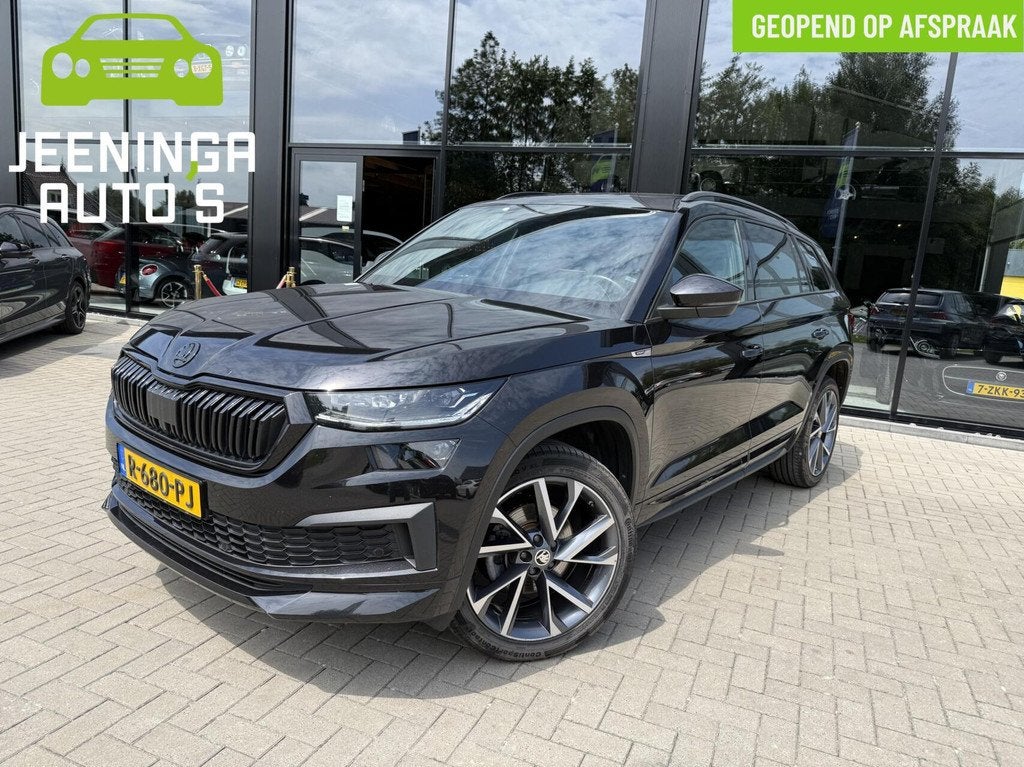 Skoda Kodiaq 1.5 TSI Sportline Business|Pano|Memory|Camera|E, Auto's, 4 cilinders, 150 pk, Zwart, SUV of Terreinwagen