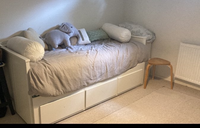 IKEA Hemnes Bedbank, Ophalen, Gebruikt, Eenpersoons, Wit