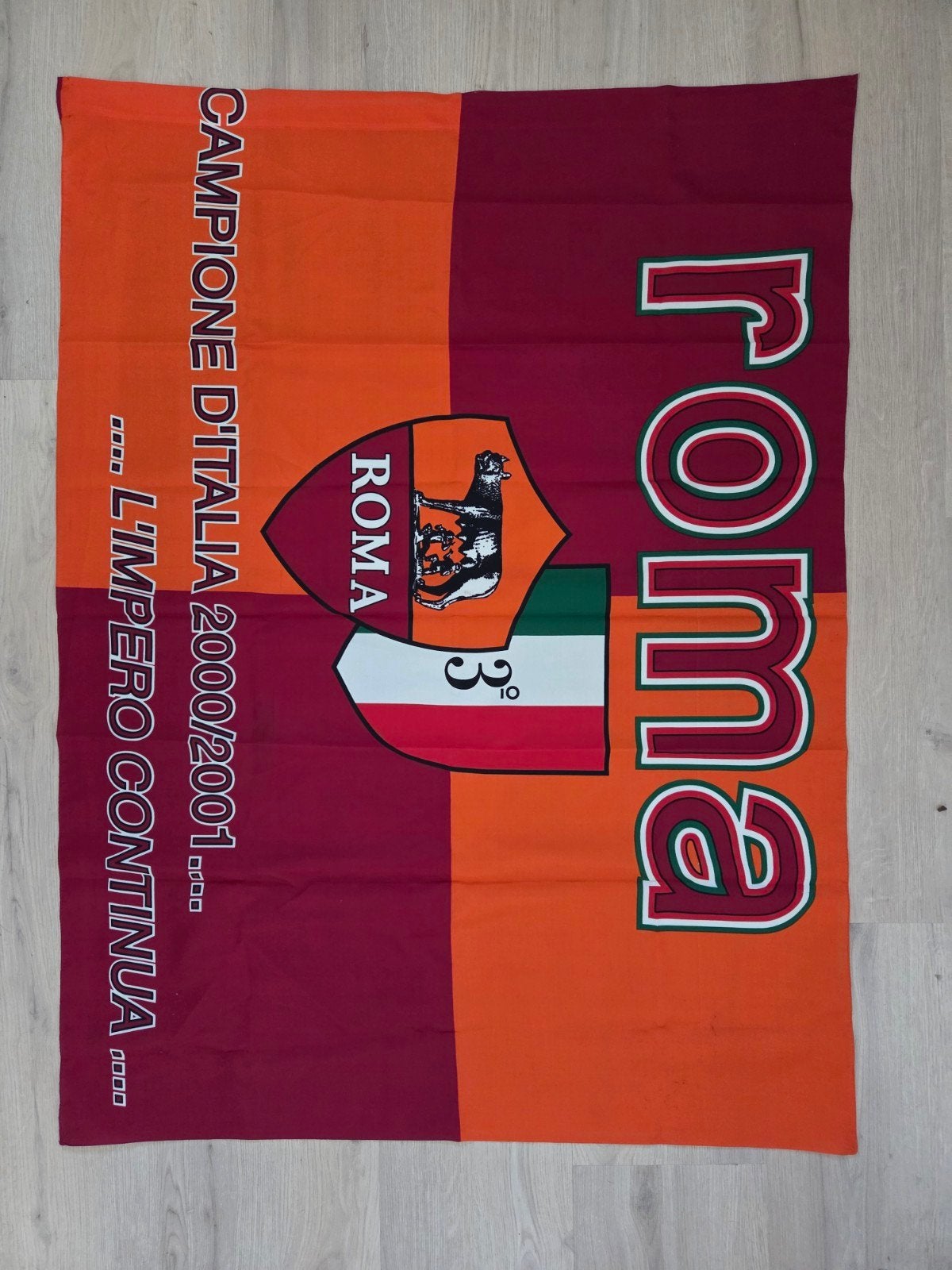 Vlag en sjaal AS Roma, Ophalen of Verzenden, Zo goed als nieuw, Buitenlandse clubs, Vaantje of Sjaal