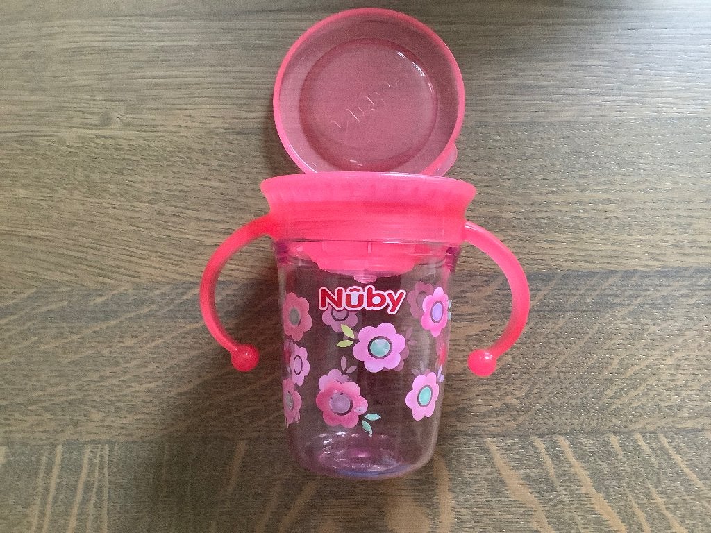 Nuby drinkbeker rose, Ophalen of Verzenden, Zo goed als nieuw