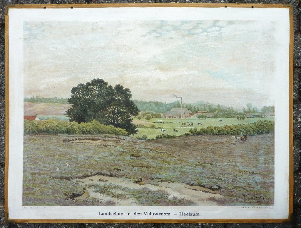 Oude schoolplaat van Heelsum bij de Veluwezoom, Ophalen of Verzenden, Geschiedenis