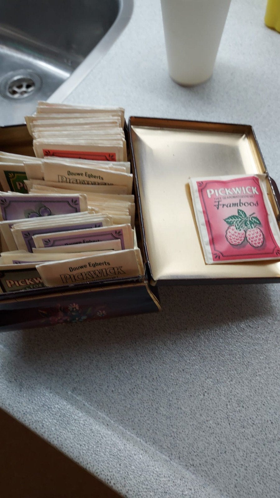 vintage thee envelopjes thee zakjes, Ophalen of Verzenden, Gebruikt