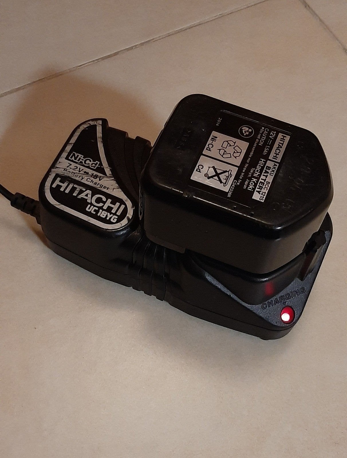 Hitachi UC 18YG Acculader 7.2V-18V Ni-Cd, Doe-het-zelf en Verbouw, Gereedschap | Overige machines, Gebruikt, Ophalen of Verzenden
