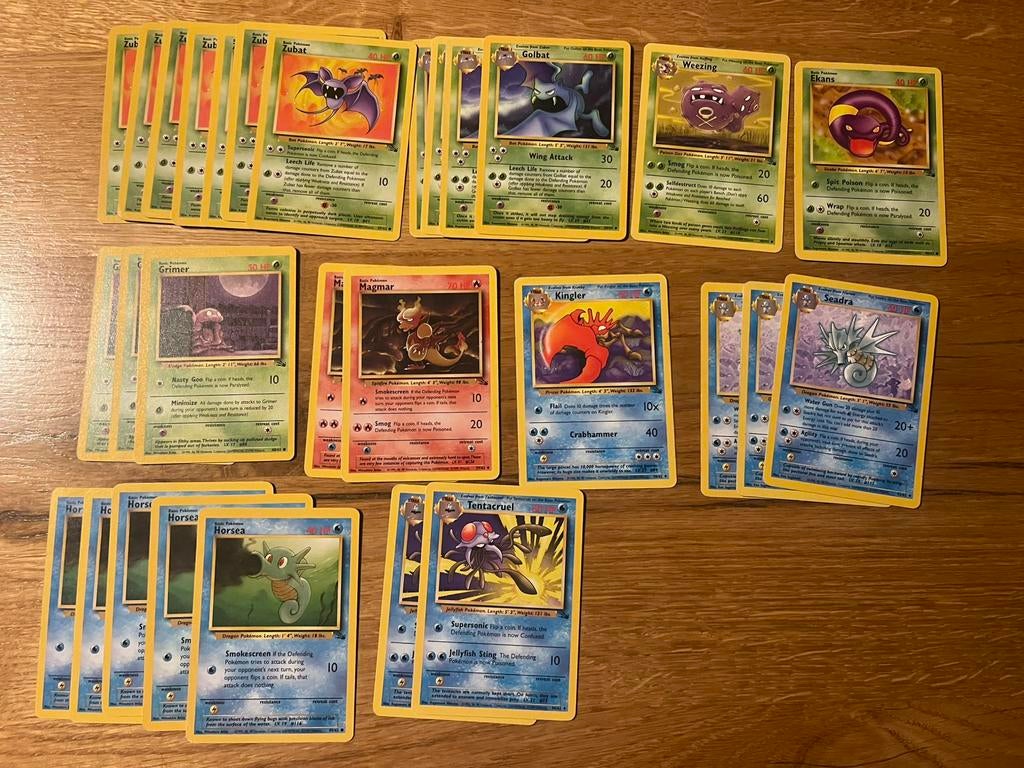 Pokemon Kaarten Fossil Serie Engels Lot, Ophalen of Verzenden, Zo goed als nieuw, Meerdere kaarten