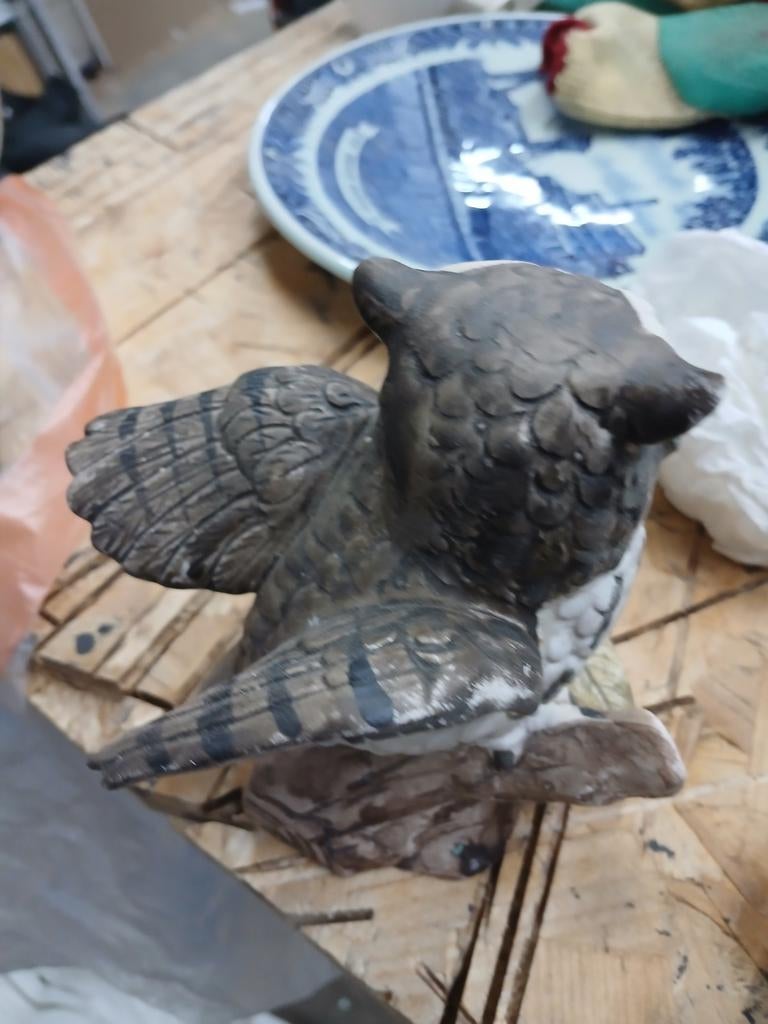 2 Gebruikte Uilen Beeldjes - Decoratieve Uilen, Ophalen of Verzenden, Gebruikt, Dier