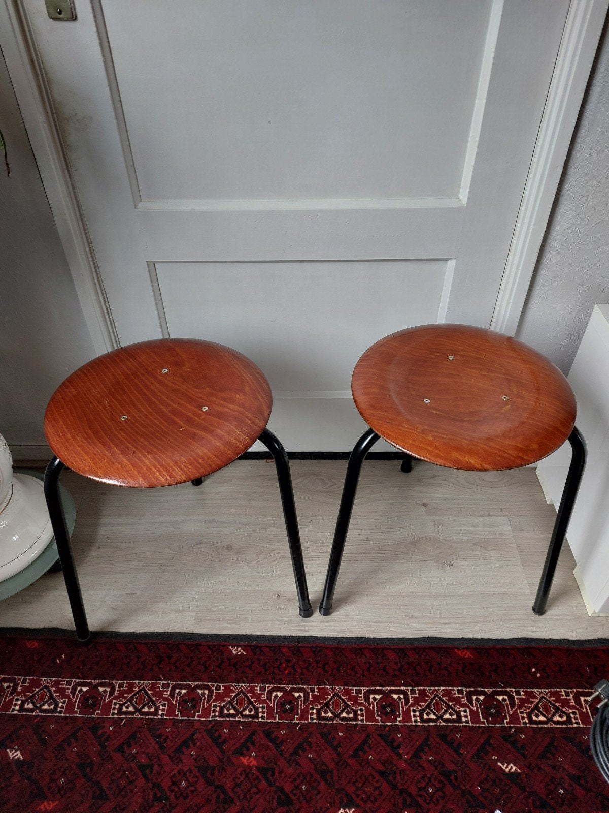 Vintage houten schoolkruk, Eromes/Marko stijl jaren '60/'70, Ophalen of Verzenden, Gebruikt, Hout