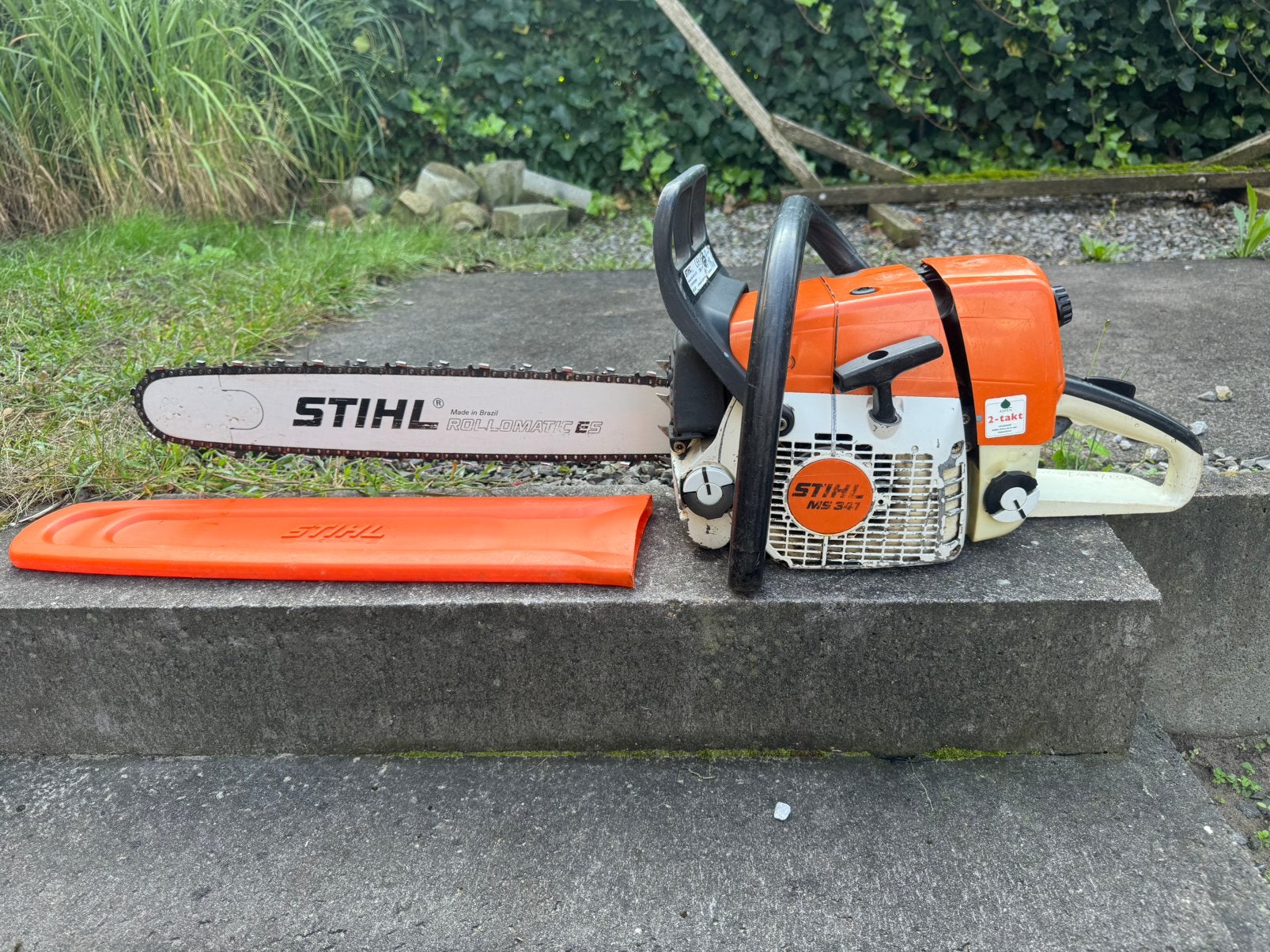 Stihl MS 341 kettingzaag 60cc met nieuw 50cm blad, Ophalen, Zo goed als nieuw