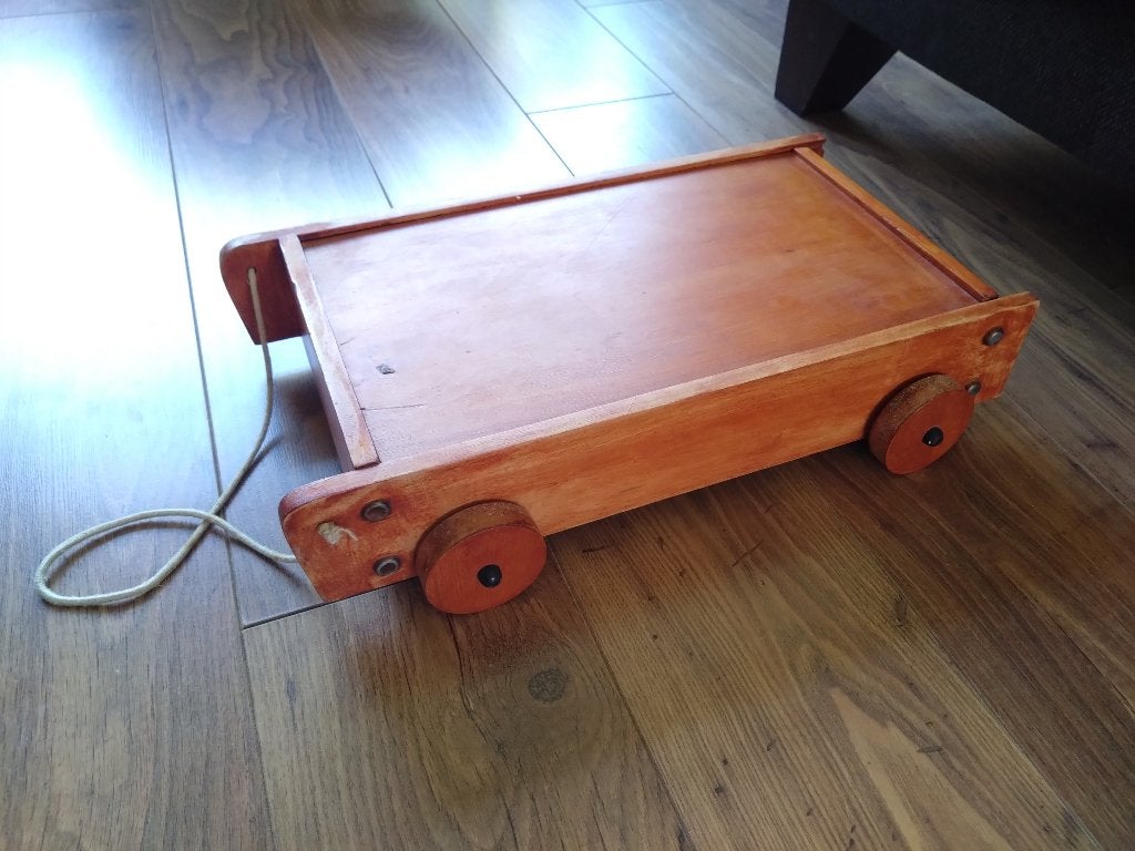 Houten blokkenkar, Kinderen en Baby's, Speelgoed | Houten speelgoed, Ophalen, Gebruikt, Overige typen