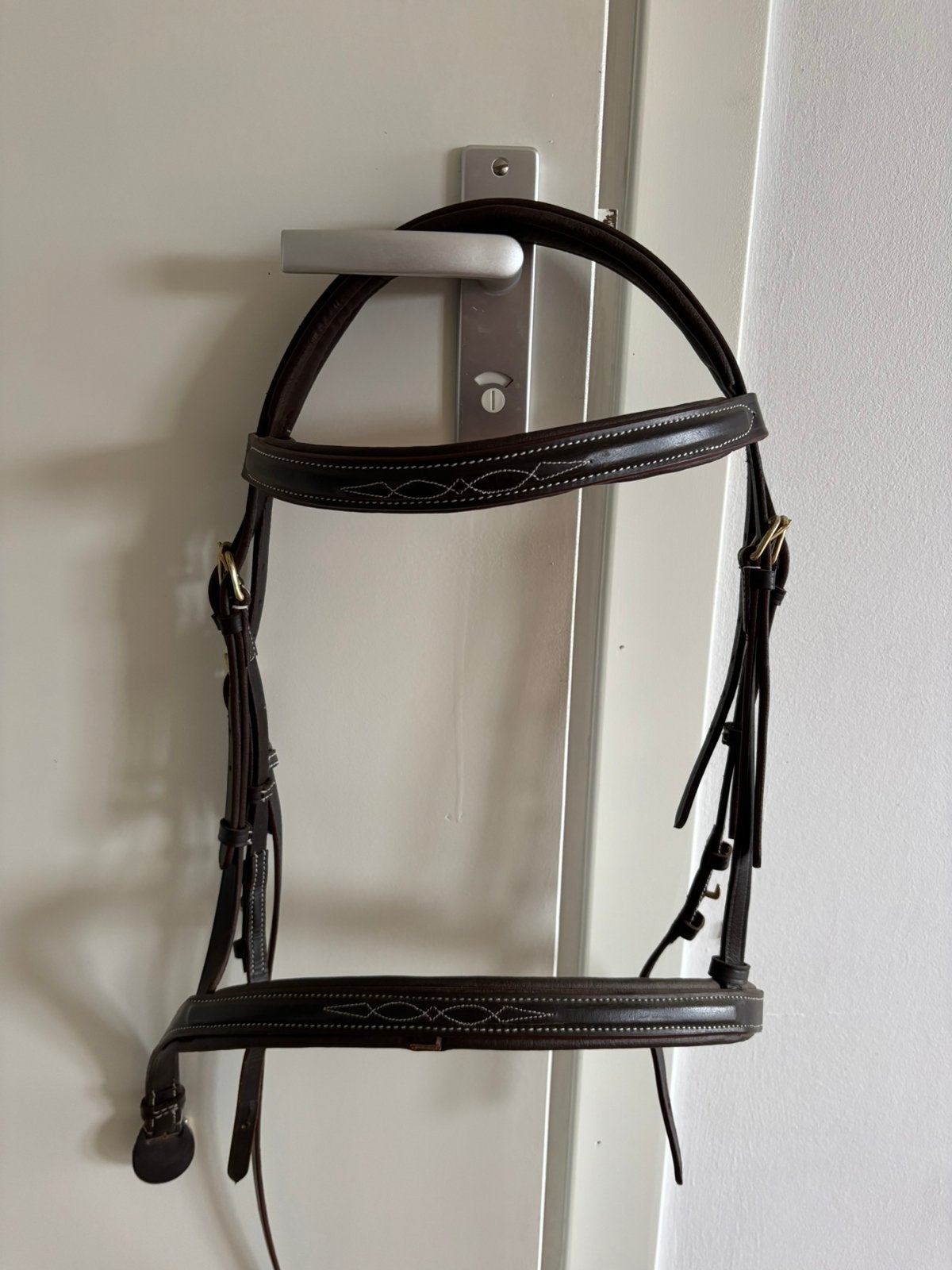 Bruin springhoofdstel te koop, Dieren en Toebehoren, Paarden en Pony's | Hoofdstellen en Tuigage, Hoofdstel, Springen, Bruin, Nieuw