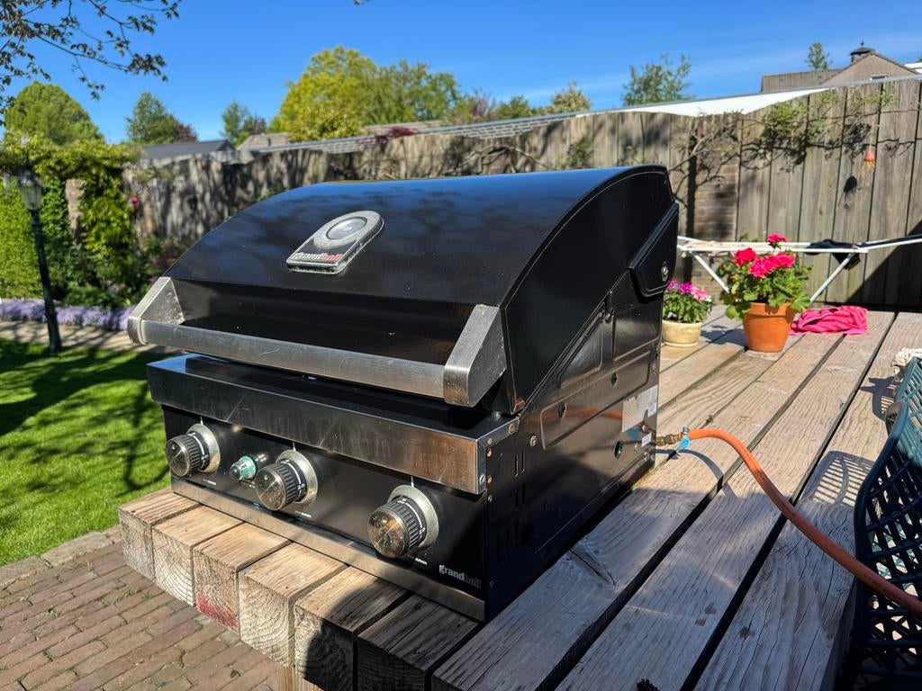 Grandhall GT3 Premium Inbouw BBQ + gasfles, Tuin en Terras, Gasbarbecues, Ophalen of Verzenden, Gebruikt