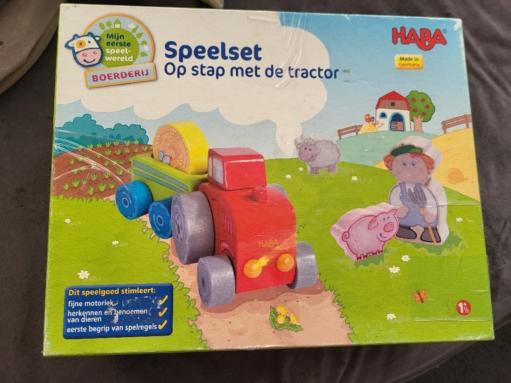 Haba speelset, op stap met de tractor, Kinderen en Baby's, Speelgoed | Kinderpuzzels, Gebruikt, 10 tot 50 stukjes, Ophalen of Verzenden