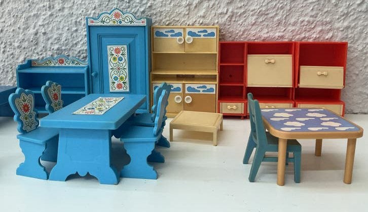 Vintage Mini Meubels Poppenhuis uit Duitsland (Jaren '70), Ophalen of Verzenden, Gebruikt, Toebehoren
