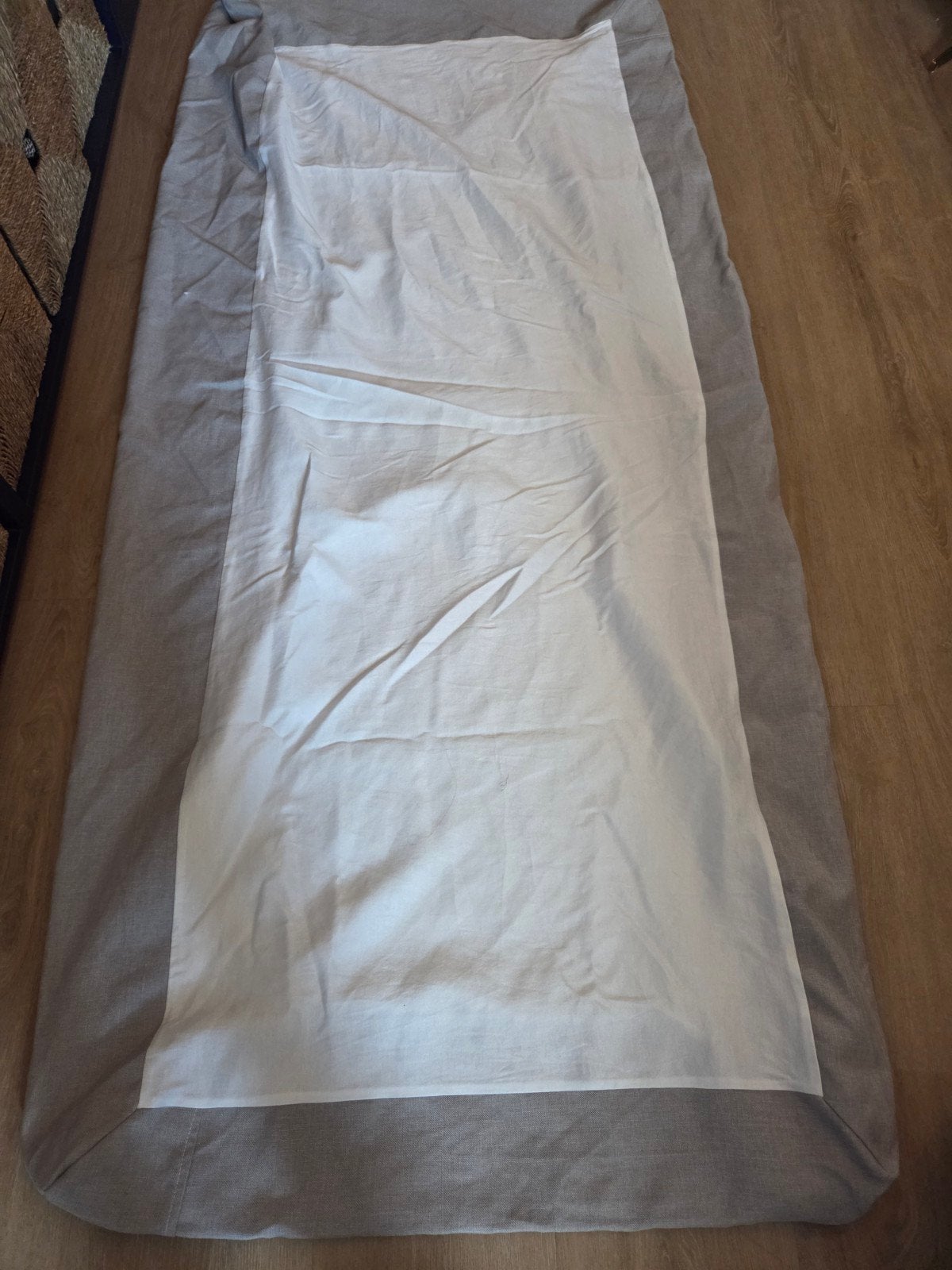 2x Matrashoezen Grijs Gestoffeerd 180x90 Boxspring, Ophalen of Verzenden