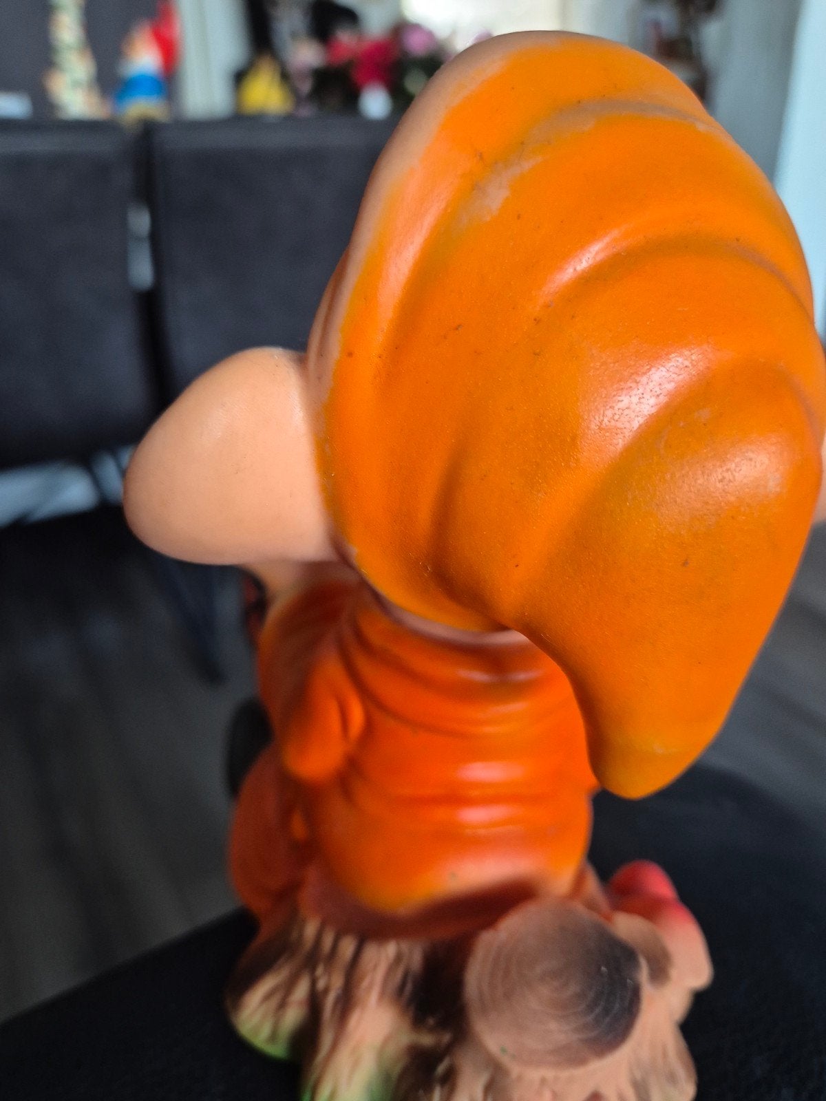 Vintage rubberen figuur met draaibaar hoofd, 22cm hoog, Ophalen of Verzenden, Gebruikt