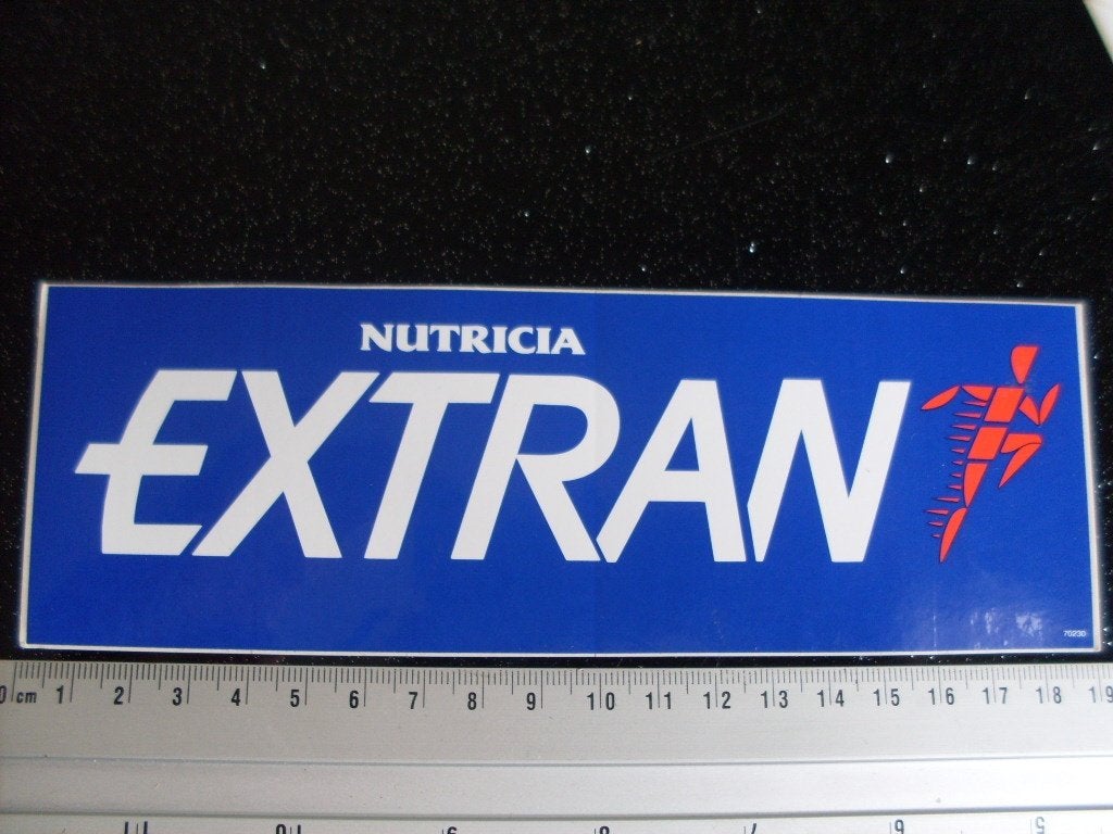 sticker nutricia extran logo energy drink sportdrank, Verzenden, Zo goed als nieuw, Merk