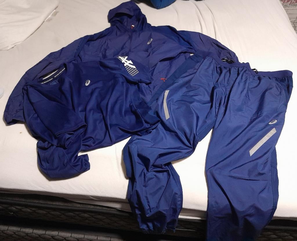 Asics trainingspak, Kleding | Heren, Sportkleding, Ophalen, Blauw, Maat 56/58 (XL), Gedragen