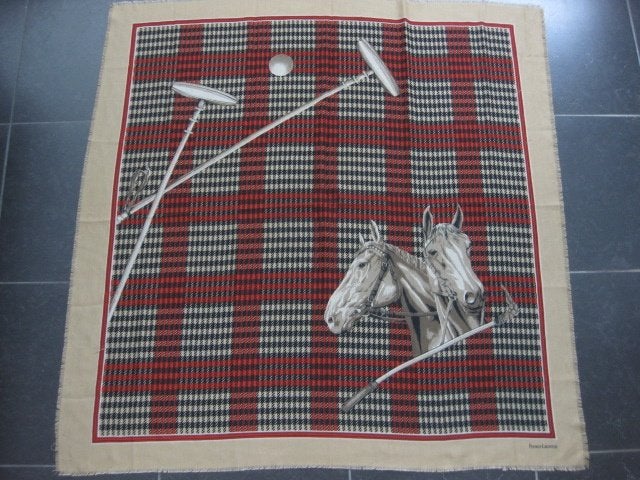 Franco Laurenti sjaal, vintage paarden paardensport polo, Maat 46/48 (XL) of groter, Ophalen of Verzenden, Zo goed als nieuw, Franco laurenti