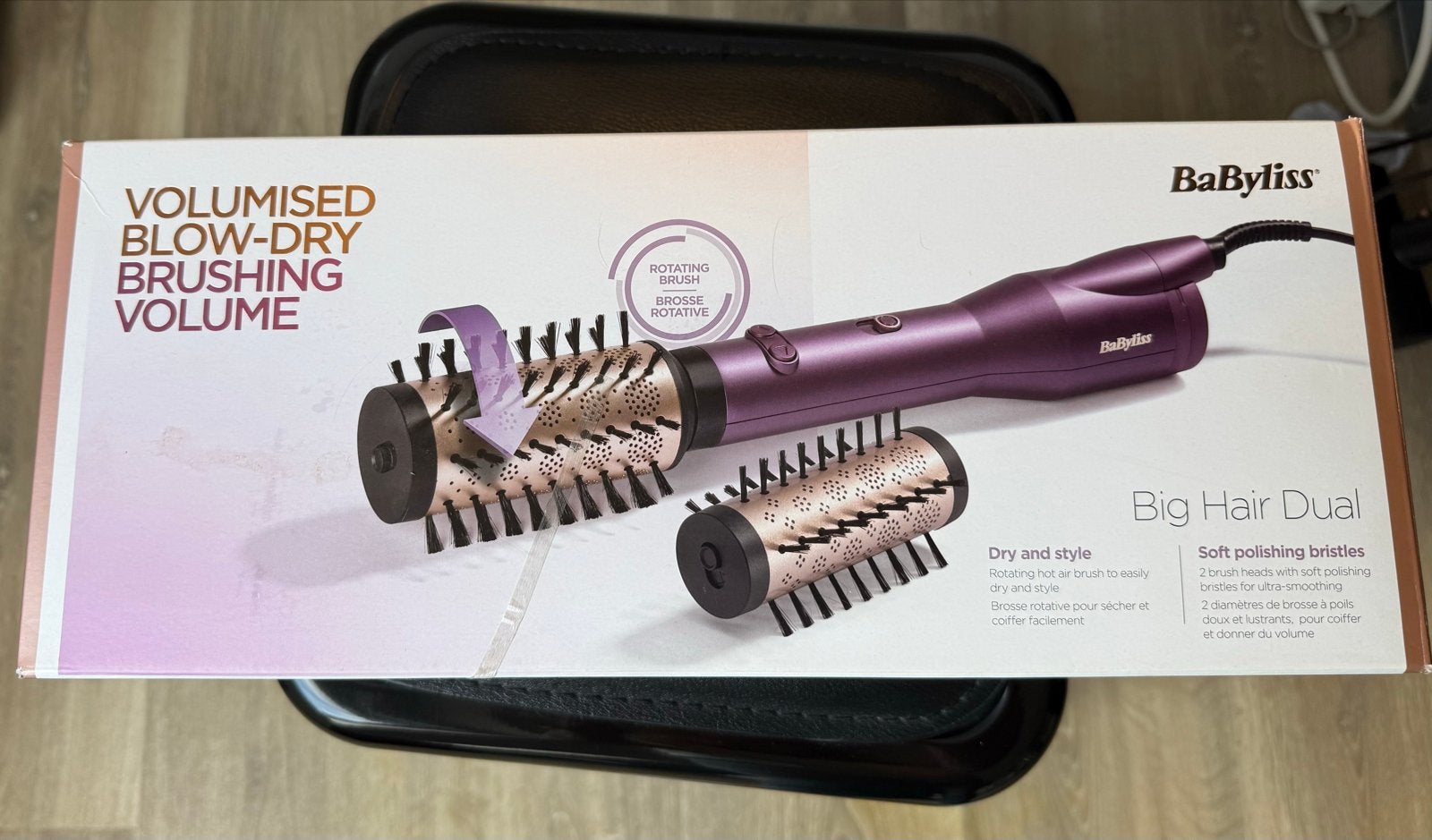 BaByliss Big Hair Dual Roterende Föhnborstel, Ophalen, Zo goed als nieuw, Haarverzorging