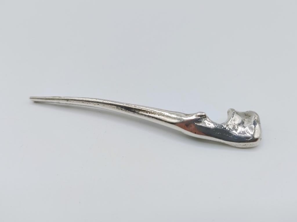 Zilveren pijpenwroeter, hazesprong, L.T. Spannenburg, Joure, Verzenden, Zilver