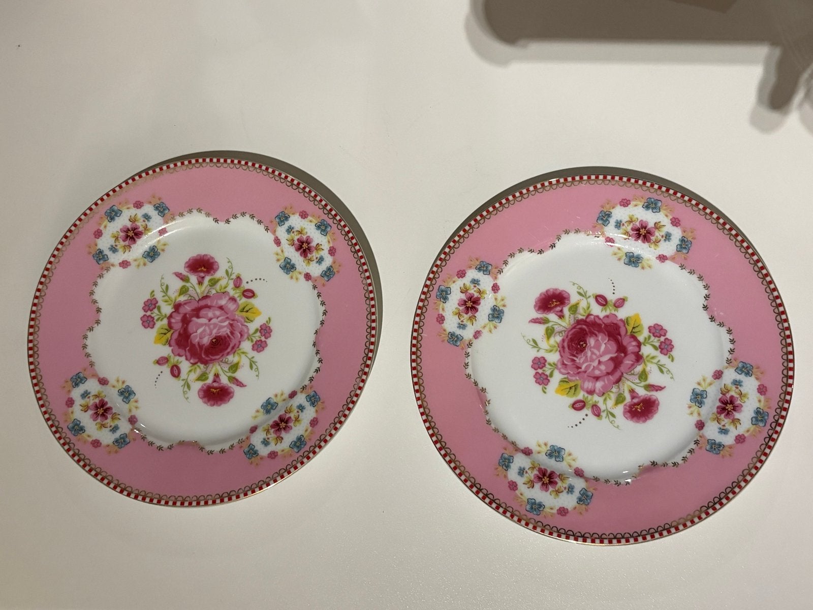 PIP Floral Roze gebaksbordjes (2x), Gebruikt, Pip Studio, Ophalen of Verzenden, Bord(en)