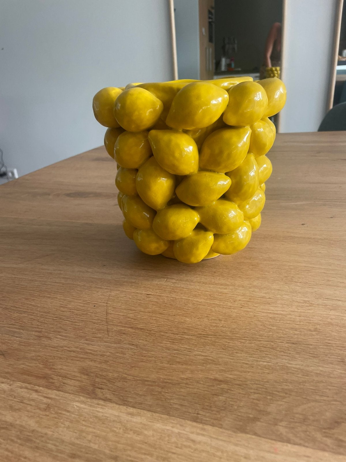 De enige originele citroenvaas v/h exclusieve merk Des Pots!, Ophalen, Handgemaakt, Geel, Zo goed als nieuw