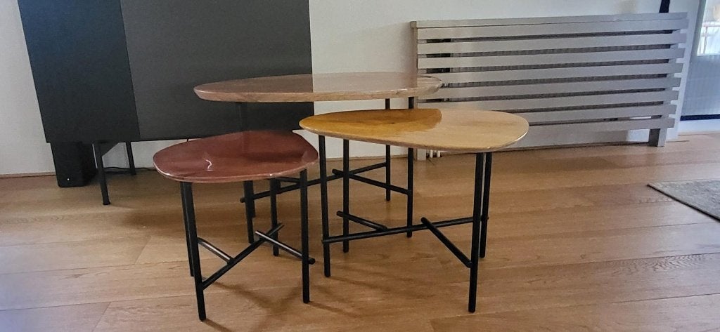 Salontafelset Nublado met organische vormen, Huis en Inrichting, Ophalen, 50 tot 100 cm, Modern, Organisch, Eigentijds, 50 tot 100 cm