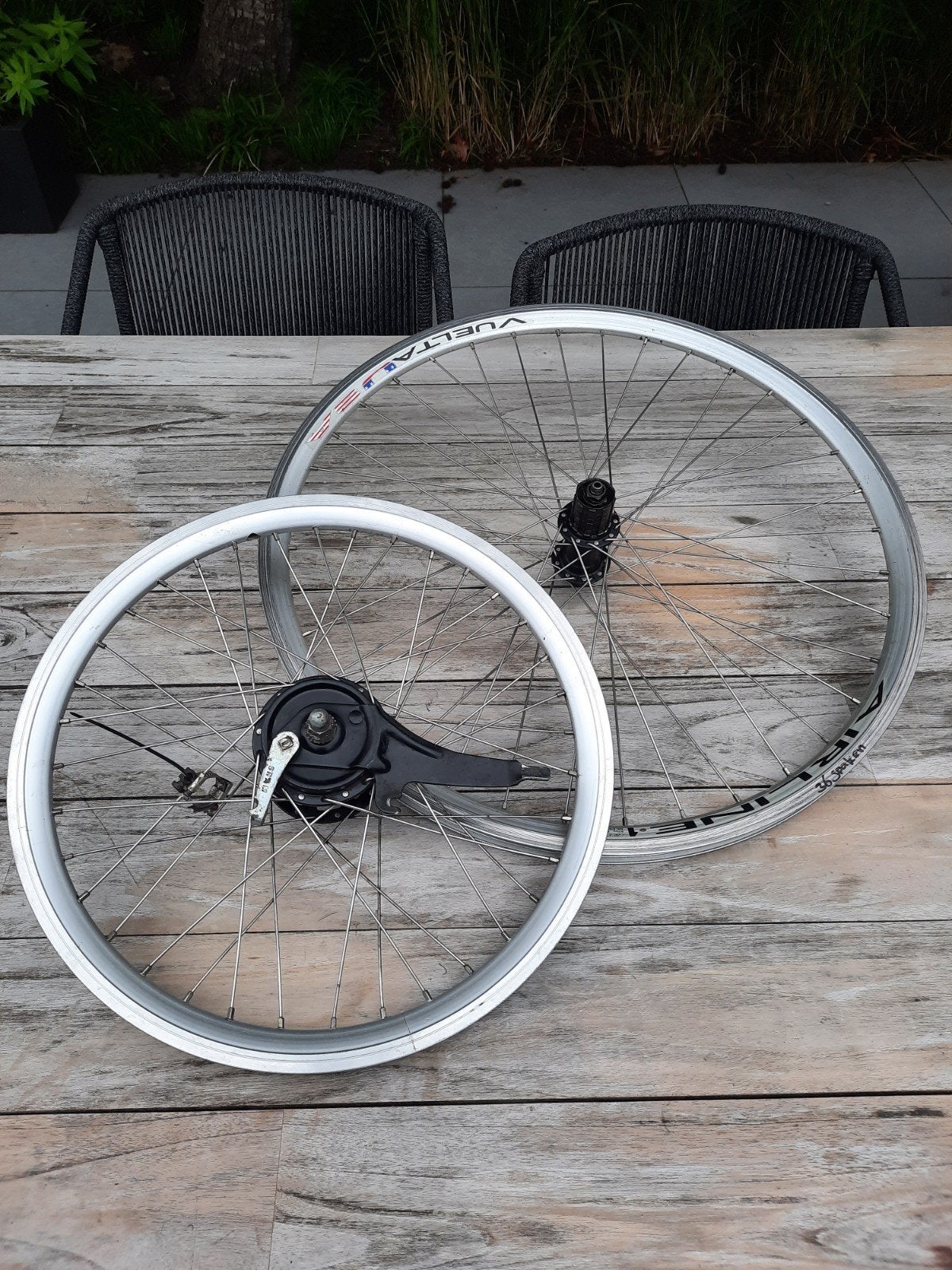 zephyr ligfiets wielen 406 559 trommelrem, Ophalen of Verzenden, Ligfiets