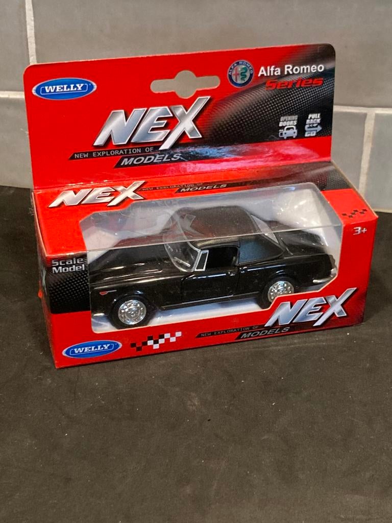 Welly Modelauto Alfa Romeo 2600 Spider, zwart (050526h), Verzenden, Nieuw, Auto