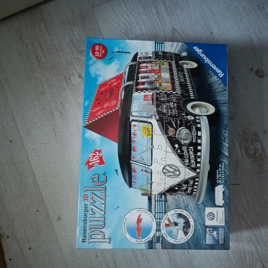 3d puzzle Volkswagen bus T1 foodtruck ravensburger, Ophalen of Verzenden, Minder dan 500 stukjes, Nieuw, Rubik's of 3D-puzzel