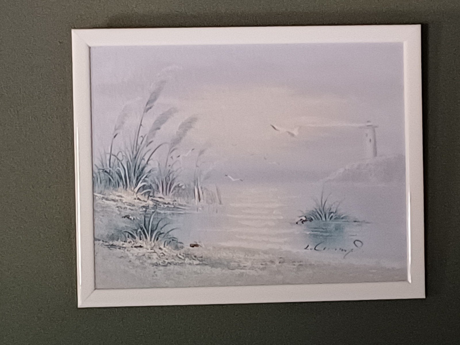 Schilderij met vuurtoren en duinlandschap, Antiek en Kunst, Ophalen