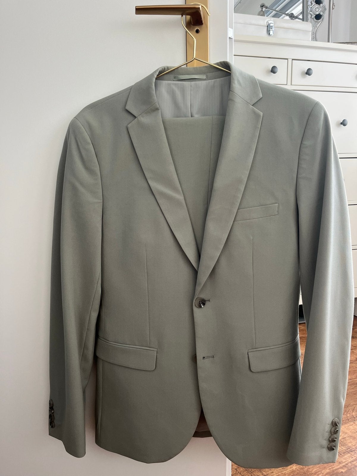 WE pak - Slim Fit - maat 44 kleur groen, Ophalen of Verzenden, Zo goed als nieuw, Maat 46 (S) of kleiner, Groen