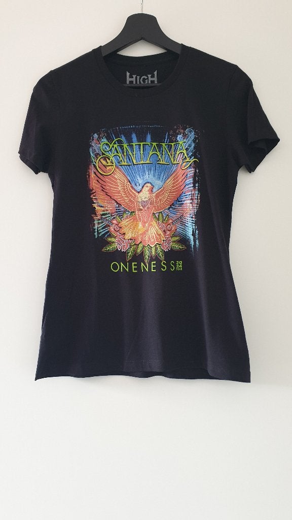 Santana Oneness Tour 2024 Concert T-Shirt maat M, Maat 38/40 (M), Zwart, Ophalen of Verzenden, Zo goed als nieuw
